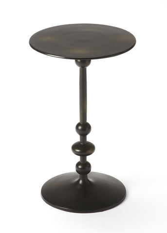 Butler Zora Black Iron Pedestal End Table