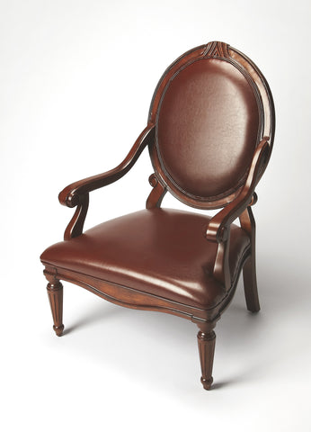 Butler Rookwood Brown Leather Accent Chair