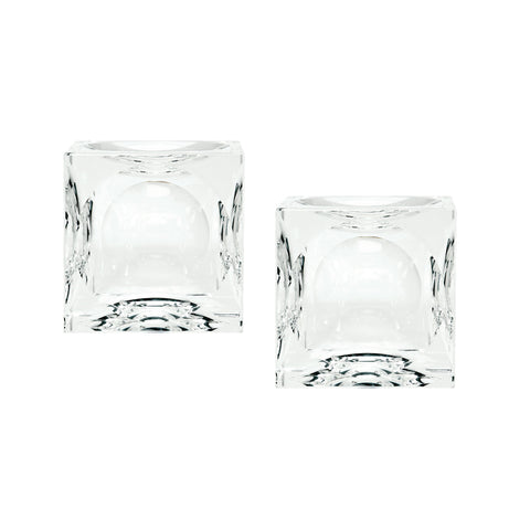 Dimpled Crystal Cubes - Small. Set Of 2