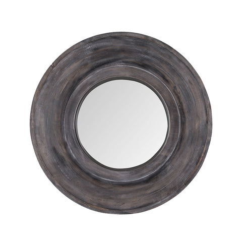 Dark Grey Stain Porthole Mirror