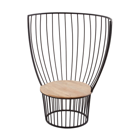 Teak & Metal Carousel Chair
