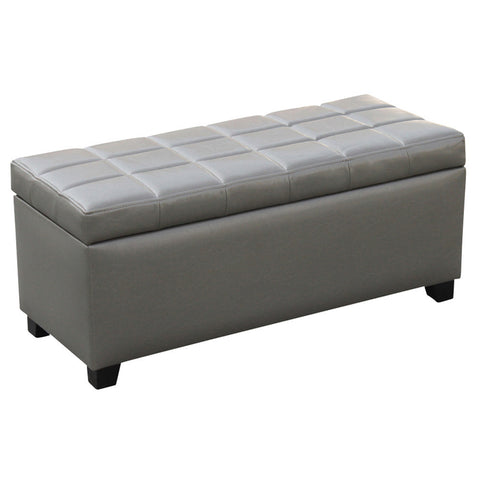 Leif & Starr 402-715GY Abby Storage Ottoman Grey