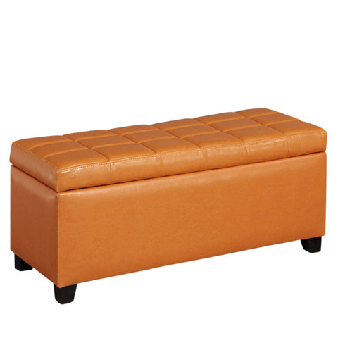 Leif & Starr 402-715OR Abby Storage Ottoman Orange