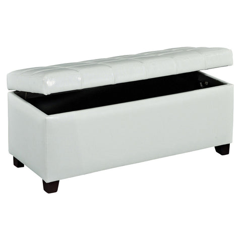 Leif & Starr 402-715WT Abby Storage Ottoman White