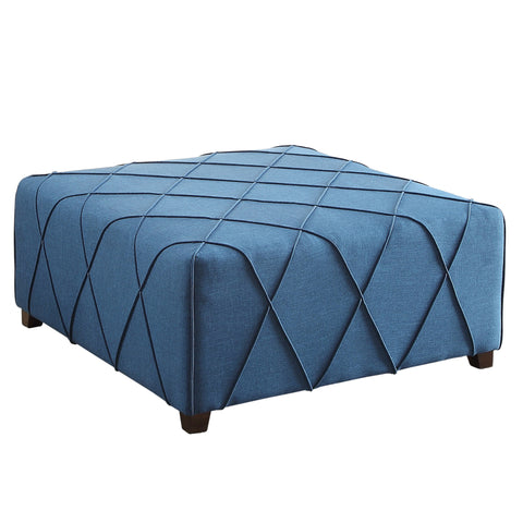 Leif & Starr 402-958BL Alyssa Cocktail Ottoman Blue