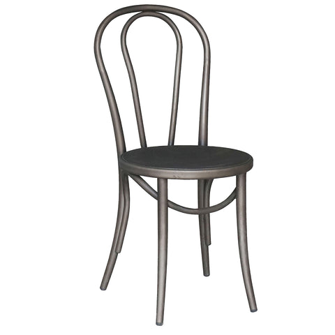 Leif & Starr 202-120 Belize Side Chair Gunmetal, 2 Pack
