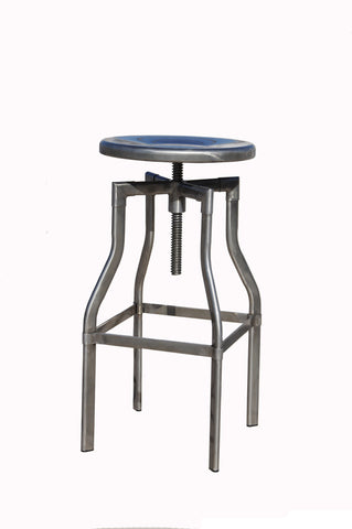 Leif & Starr 203-841GM Burton Adj. Stool Distressed Gunmetal