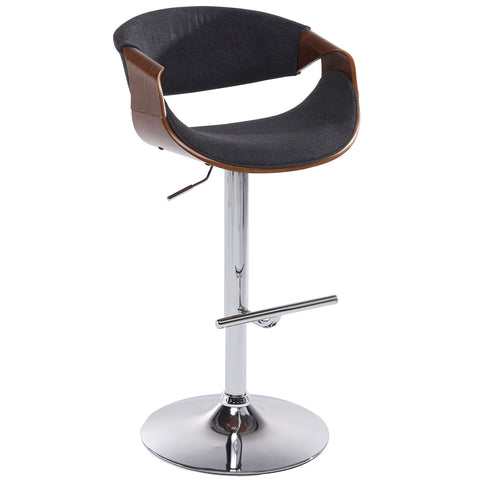 Leif & Starr 203-121CH Chase Gas Lift Stool Charcoal Grey