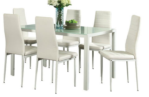 Leif & Starr 207-843WT Contra 7Pc Dining Set White