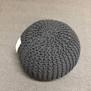 Rugs Beyond Dori Pouf, Charcoal