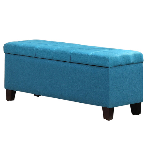 Leif & Starr 402-136BL Elena Storage Ottoman Blue