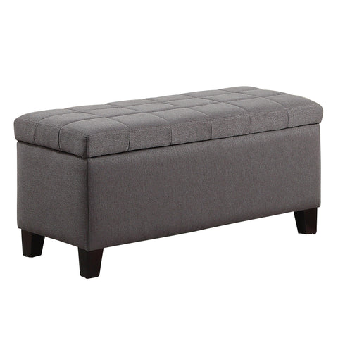 Leif & Starr 402-136GY Elena Storage Ottoman Grey