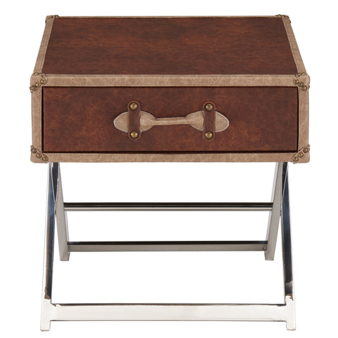 Leif & Starr 501-384BN-1D Esquire 1D Accent Table Brown