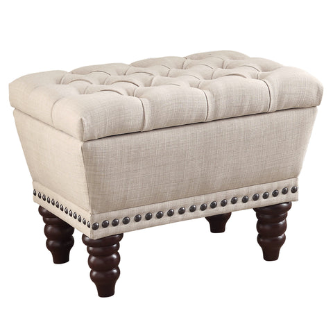 Leif & Starr 401-317S-BG Hampton Single Storage Bench Beige