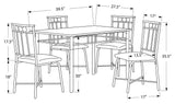 L&S Basics 10012 Dining Set - 5Pcs Set / White Metal And Top