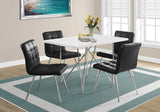 L&S Basics 10031 Dining Chair - 2Pcs / 32"H / Black Leather-Look / Chrome