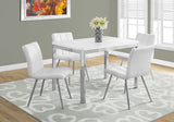 L&S Basics 10029 Dining Chair - 2Pcs / 32"H / White Leather-Look / Chrome