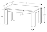 L&S Basics 10026 Dining Table - 36"X 60" / White
