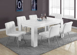 L&S Basics 10029 Dining Chair - 2Pcs / 32"H / White Leather-Look / Chrome