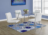 L&S Basics 10027 Dining Table - 36"X 48" / Chrome With 8Mm Tempered Glass