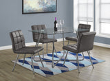 L&S Basics 10027 Dining Table - 36"X 48" / Chrome With 8Mm Tempered Glass