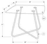 L&S Basics 10028 Dining Table - 40"Dia Chrome With 8Mm Tempered Glass