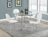 L&S Basics 10021 Dining Chair - 4Pcs / 34"H / White Bentwood With Chrome