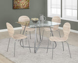 L&S Basics 10023 Dining Chair - 4Pcs / 34"H / Natural Bentwood With Chrome