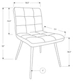 L&S Basics 10031 Dining Chair - 2Pcs / 32"H / Black Leather-Look / Chrome