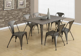 L&S Basics 10035 Dining Table - 36"X 60" / Distressed Brown / Bronze Metal