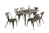 L&S Basics 10036 Dining Chair - 2Pcs / 33"H Bronze Metal Cafe