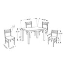 L&S Basics 10044 Dining Set - 5Pcs Set / Cappuccino Veneer