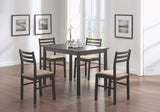L&S Basics 10044 Dining Set - 5Pcs Set / Cappuccino Veneer