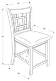 L&S Basics 10047 Dining Chair - 2Pcs / 41"H / Cappuccino / Black Seat