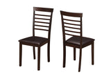 L&S Basics 10053 Dining Chair - 2Pcs / 37"H Cappuccino / Dark Brown Seat