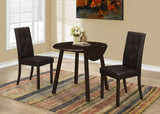 L&S Basics 10059 Dining Chair - 2Pcs / 38"H / Dark Brown Leather-Look