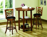 L&S Basics 10063 Barstool - 2Pcs / 42"H / Swivel / Dark Oak Bar Height