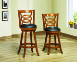L&S Basics 10064 Barstool - 2Pcs / 39"H / Swivel / Oak Counter Height