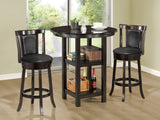 L&S Basics 10067 Barstool - 2Pcs / 43"H / Swivel / Cappuccino Bar Height