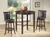 L&S Basics 10067 Barstool - 2Pcs / 43"H / Swivel / Cappuccino Bar Height