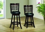 L&S Basics 10065 Barstool - 2Pcs / 41"H / Swivel / Cappuccino Bar Height