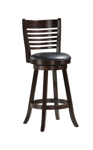 L&S Basics 10065 Barstool - 2Pcs / 41"H / Swivel / Cappuccino Bar Height
