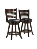 L&S Basics 10066 Barstool - 2Pcs / 38"H / Swivel / Cappuccino Counter Hgt