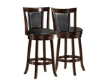 L&S Basics 10067 Barstool - 2Pcs / 43"H / Swivel / Cappuccino Bar Height