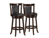 L&S Basics 10068 Barstool - 2Pcs / 39"H / Swivel / Cappuccino Counter Hgt