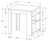 L&S Basics 10070 Dining Table - 32"X 36" / White Counter Height