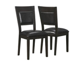 L&S Basics 10074 Dining Chair - 2Pcs / 39"H / Cappuccino / Brown Seat
