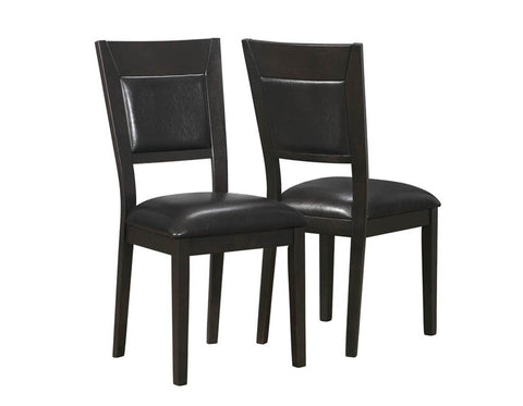 L&S Basics 10074 Dining Chair - 2Pcs / 39"H / Cappuccino / Brown Seat