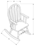 L&S Basics 10076 Rocking Chair - 28"H / Cappuccino Juvenile Arrow Back