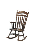 L&S Basics 10080 Rocking Chair - 44"H / Dark Walnut Solid Wood
